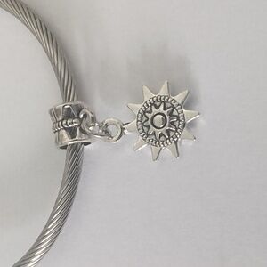 Silver Sun Dangle‎ Charm for Pandora Style Bracelet